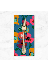 PD's Anna Maria Collection Overdressed, Pouring Poppies in Paint, Dinner Napkin