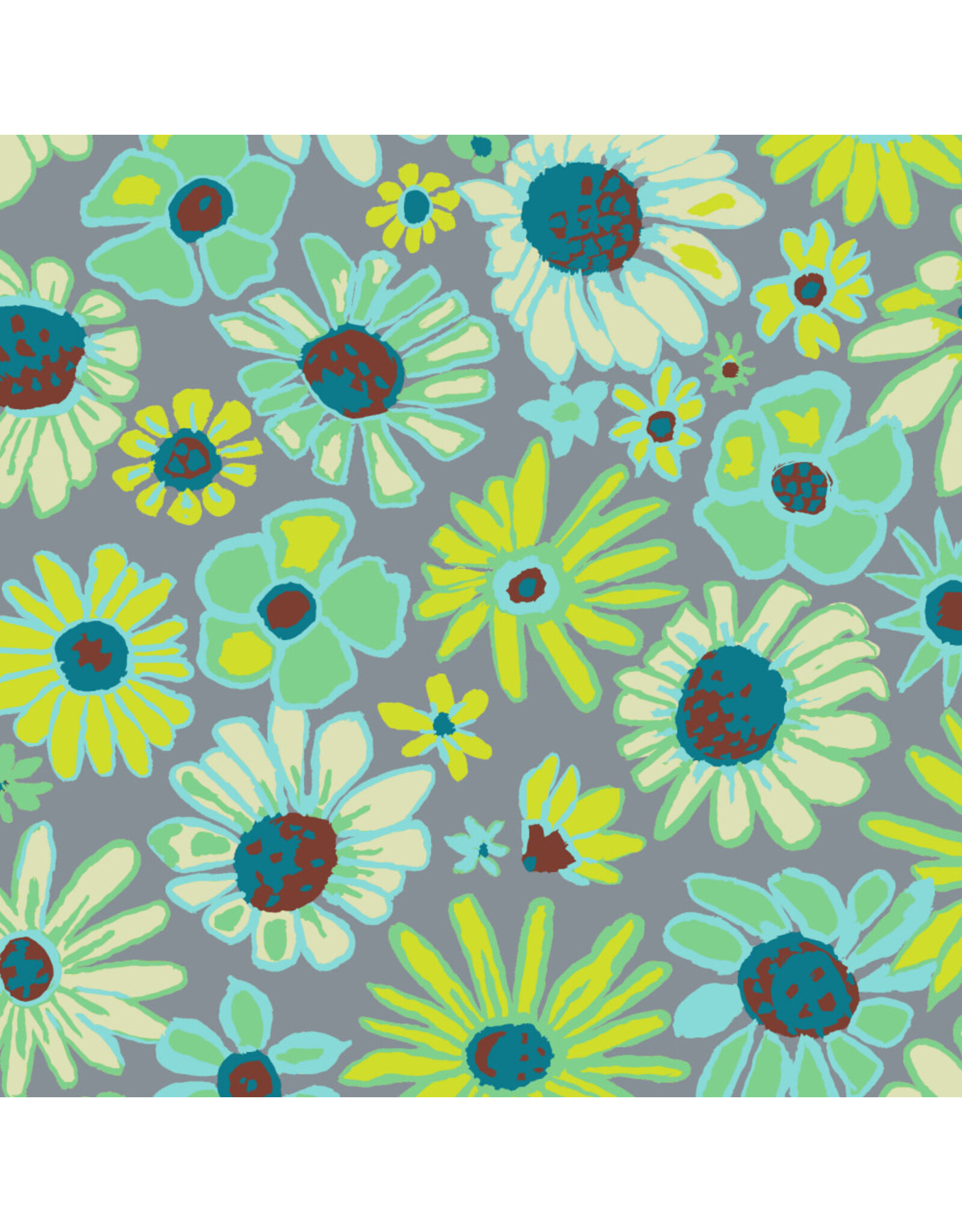 Kaffe Fassett Collective Kaffe Collective, Bloomers in Grey, Fabric Half-Yards