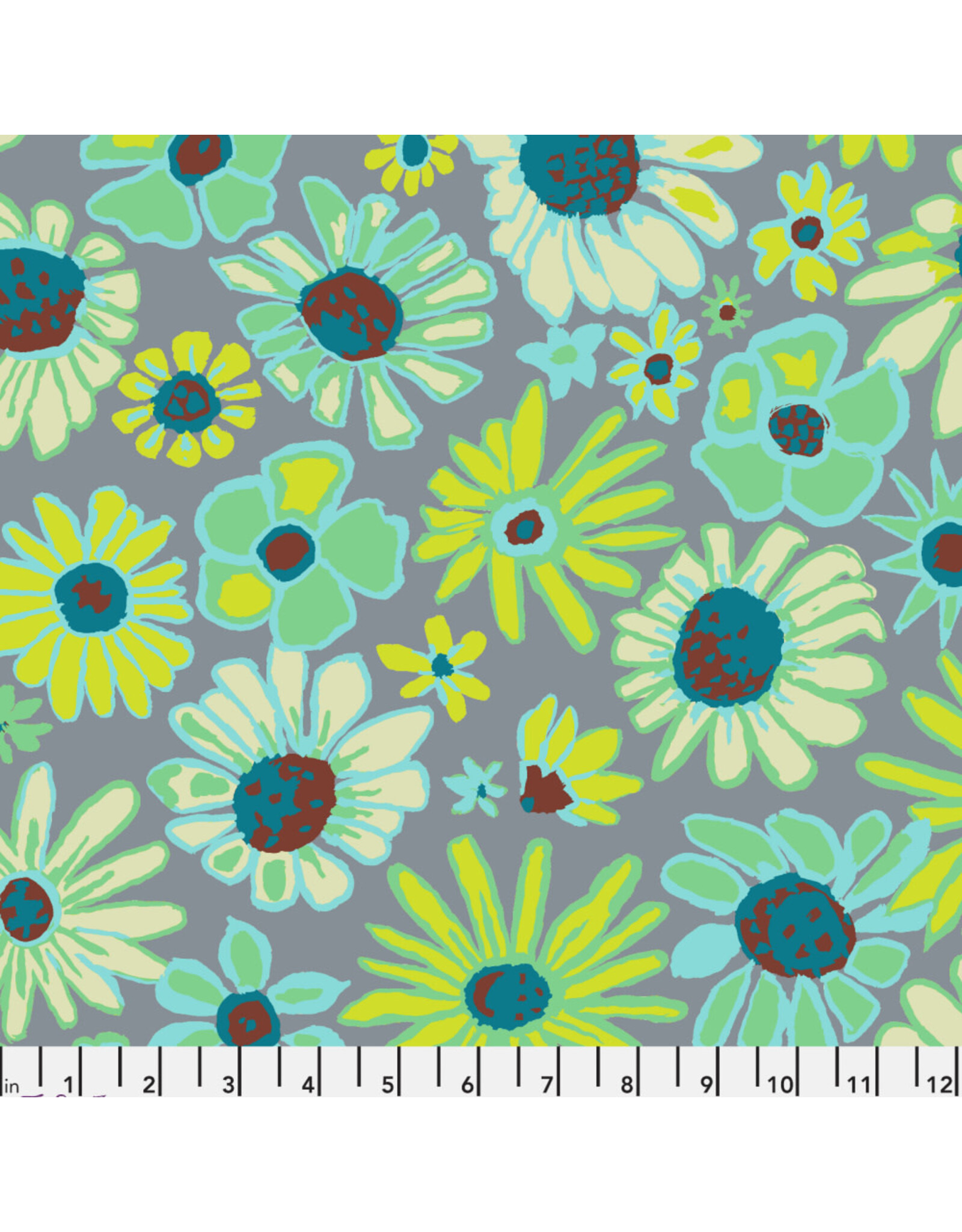 Kaffe Fassett Collective Kaffe Collective, Bloomers in Grey, Fabric Half-Yards