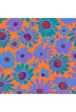 Kaffe Fassett Collective Kaffe Collective, Bloomers in Orange, Fabric Half-Yards