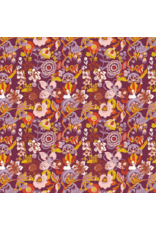 Nathalie Lété Pastoral Symphony, Rebecca in Plum, Fabric Half-Yards