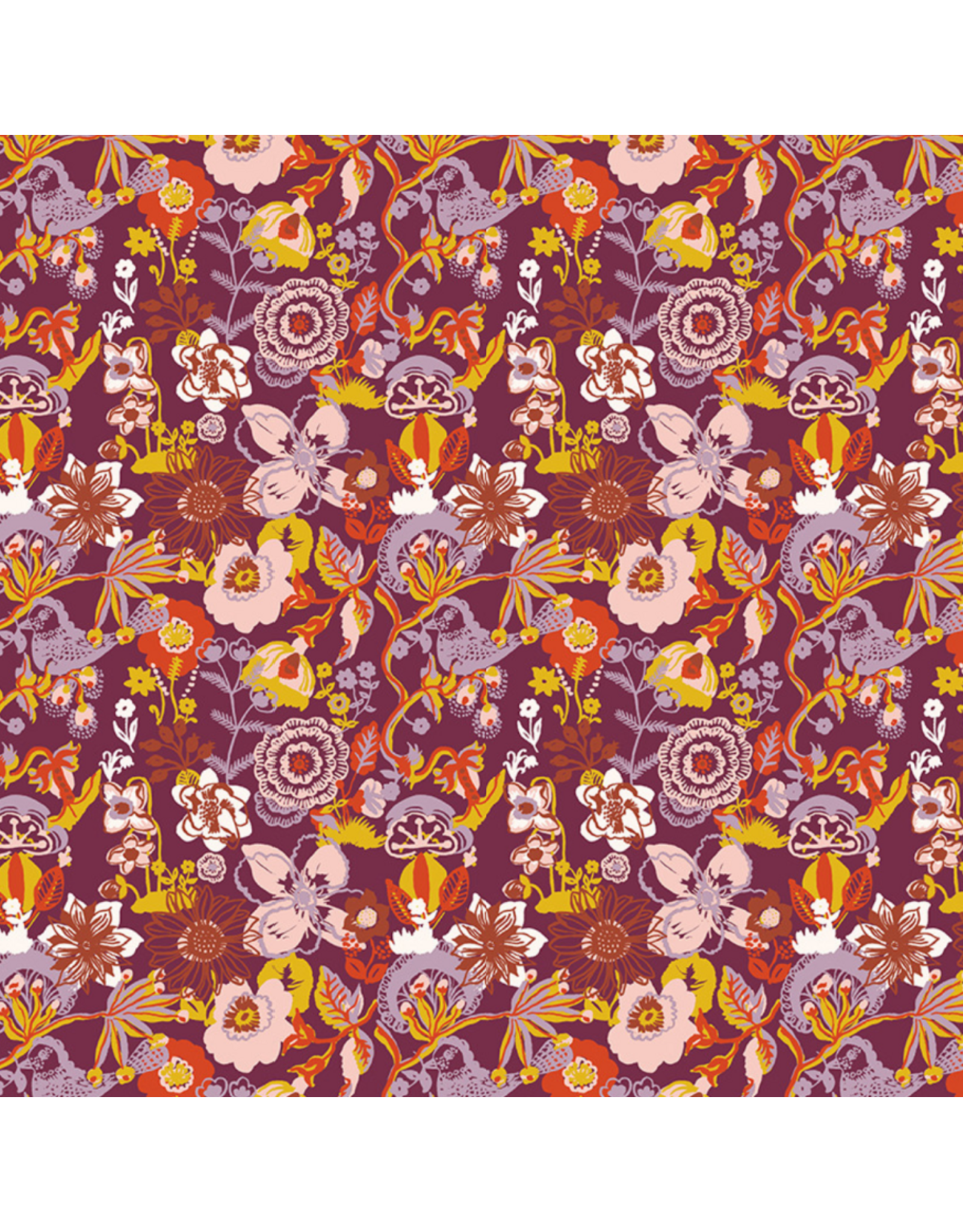 Nathalie Lété Pastoral Symphony, Rebecca in Plum, Fabric Half-Yards