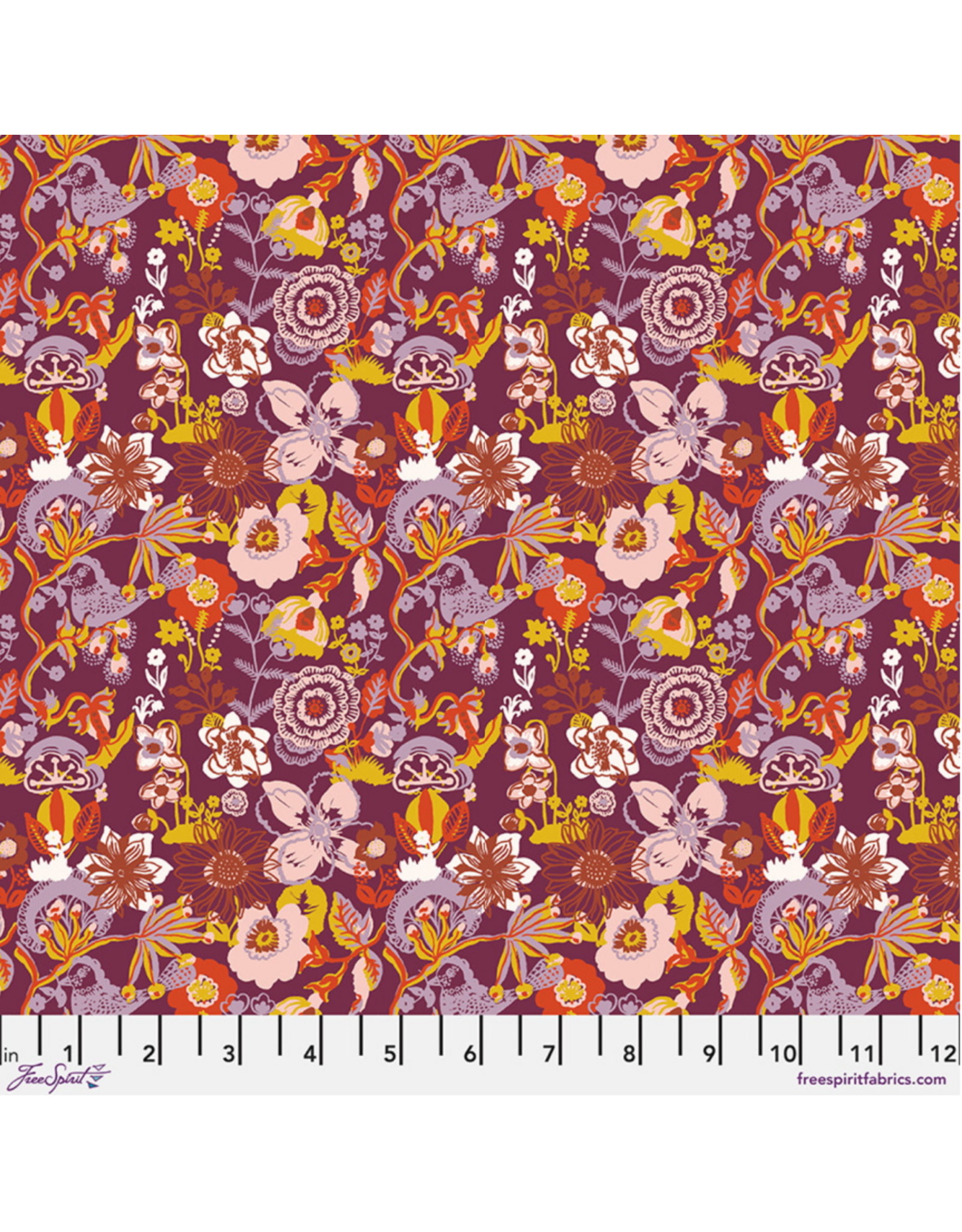 Nathalie Lété Pastoral Symphony, Rebecca in Plum, Fabric Half-Yards