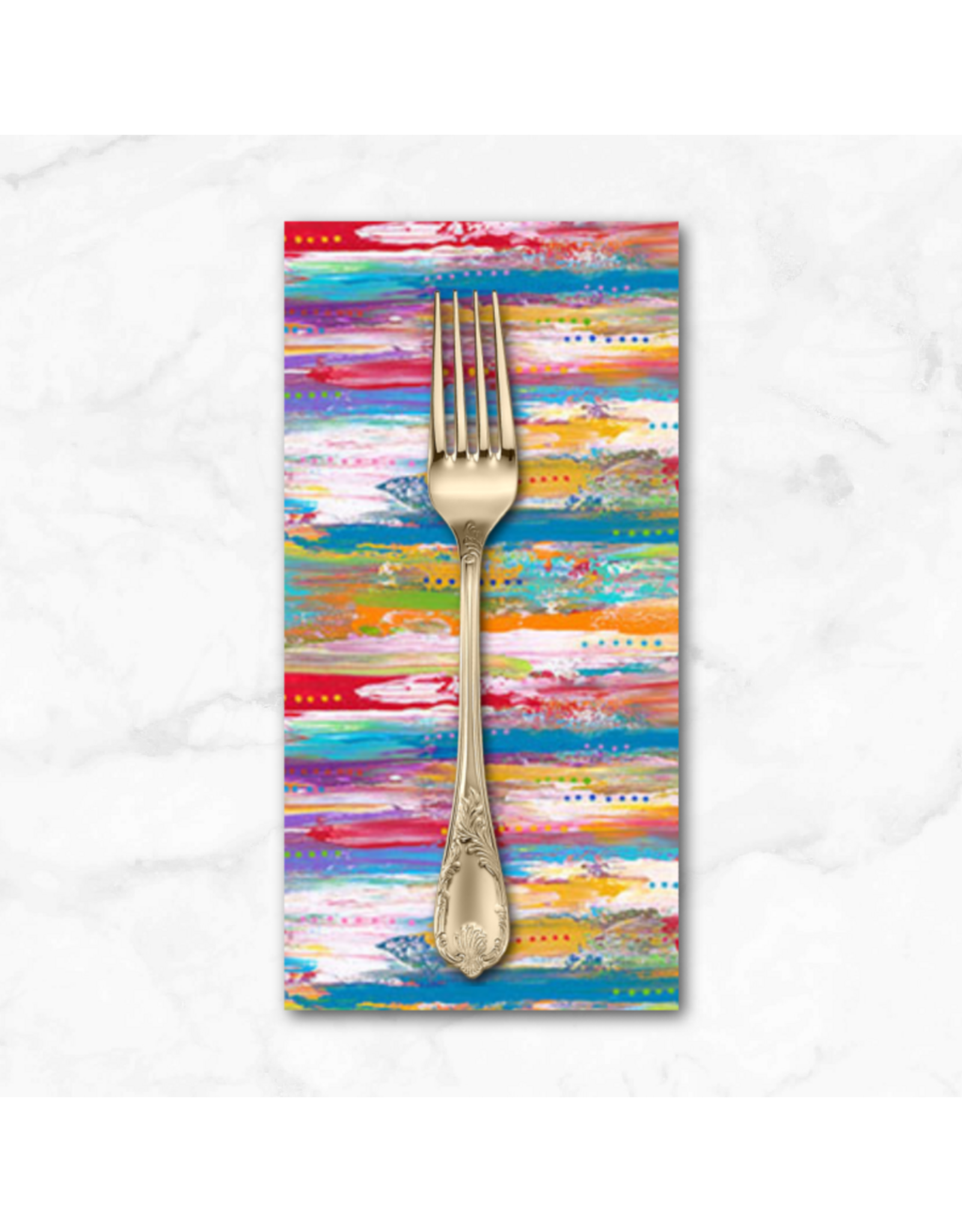 PD'S Free Spirit Collection Soda Pop, Ripple in Multi, Dinner Napkin