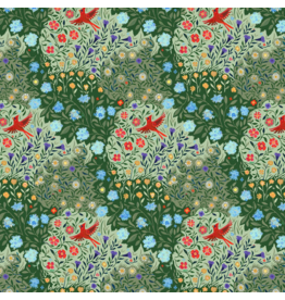 Free Spirit Backyard Wonder, Through the Garden in Green, Fabric Half-Yards