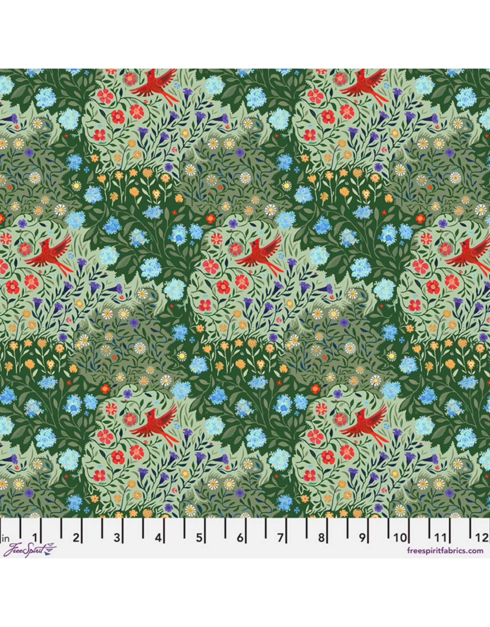 PD'S Free Spirit Collection Backyard Wonder, Through the Garden in Green, Dinner Napkin