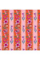 Nathalie Lété A Spring in Paris, Wallpaper in Tangerine, Fabric Half-Yards