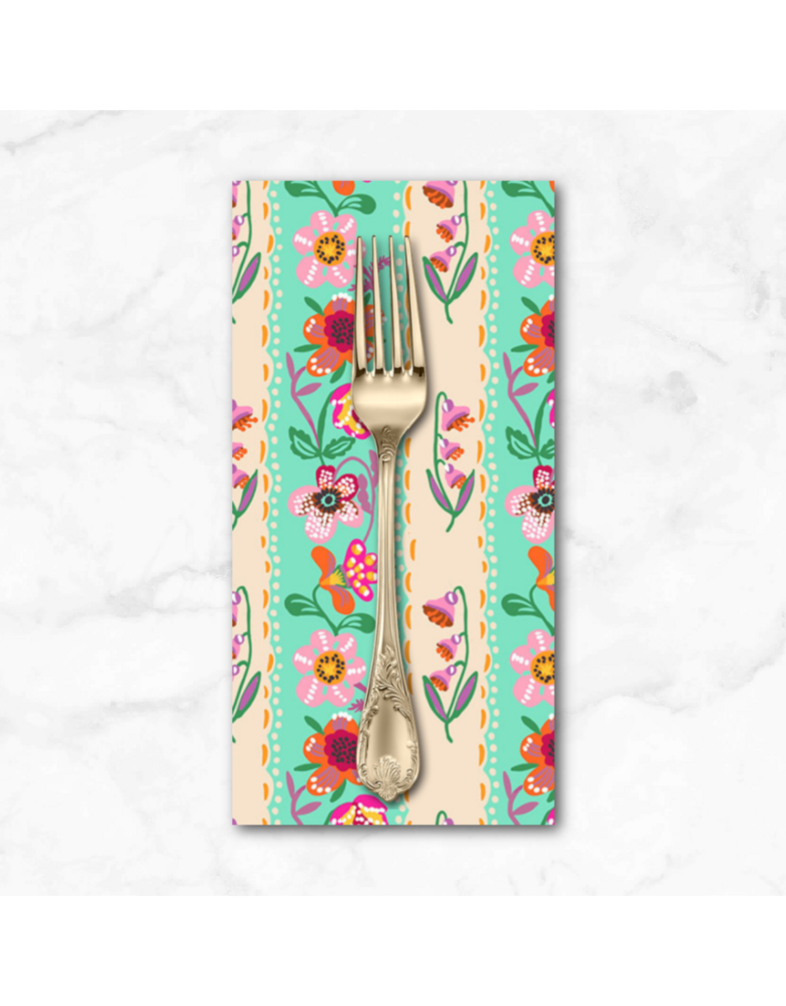PD's Nathalie Lété Collection A Spring in Paris, Wallpaper in Aqua, Dinner Napkin