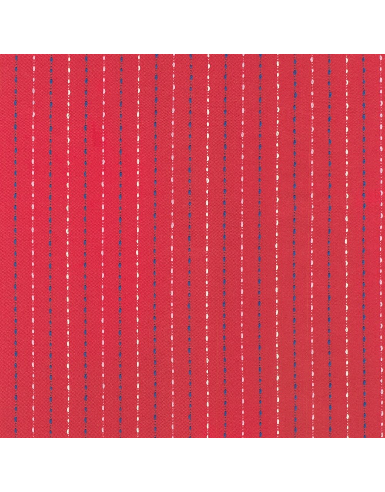 Robert Kaufman Kona Loomworks Wovens, Summer Breeze in Poppy, Fabric Half-Yards