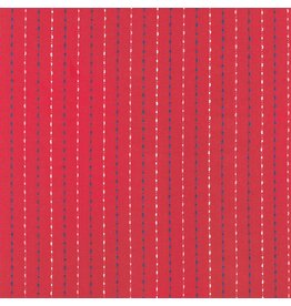 Robert Kaufman Kona Loomworks Wovens, Summer Breeze in Poppy, Fabric Half-Yards