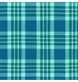 Robert Kaufman Kona Loomworks Wovens, Summer Breeze in Azure, Fabric Half-Yards