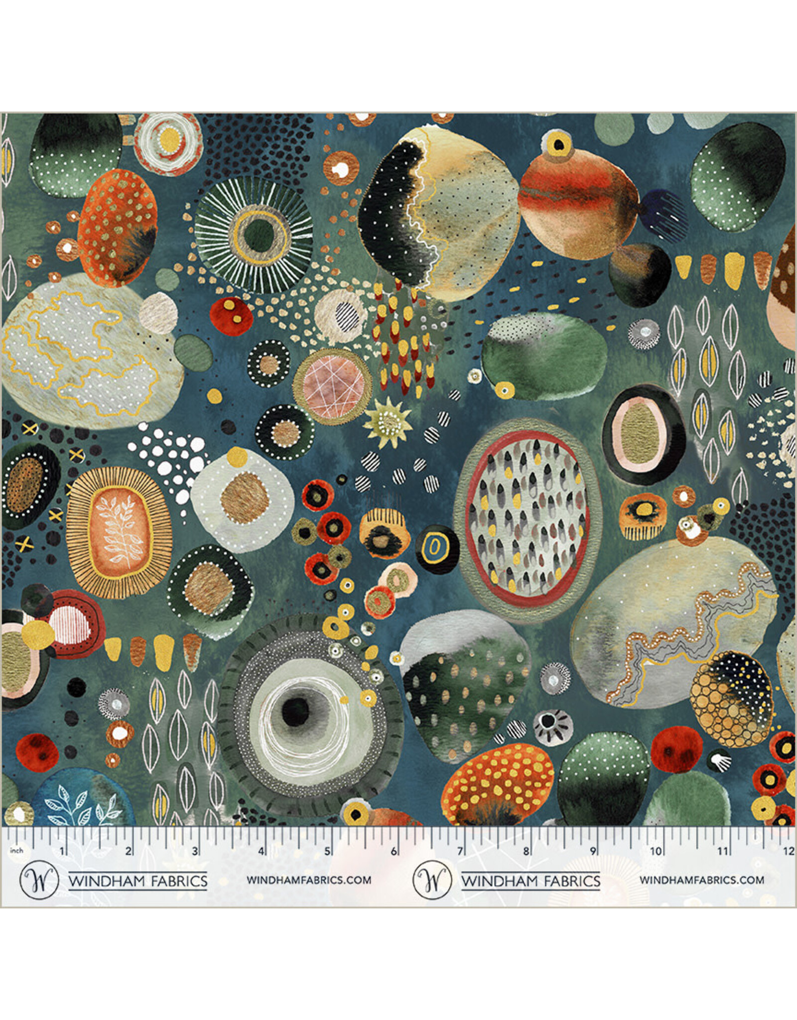 Essoldo Design Flora & Form, Geode in Labradorite, Fabric Half-Yards