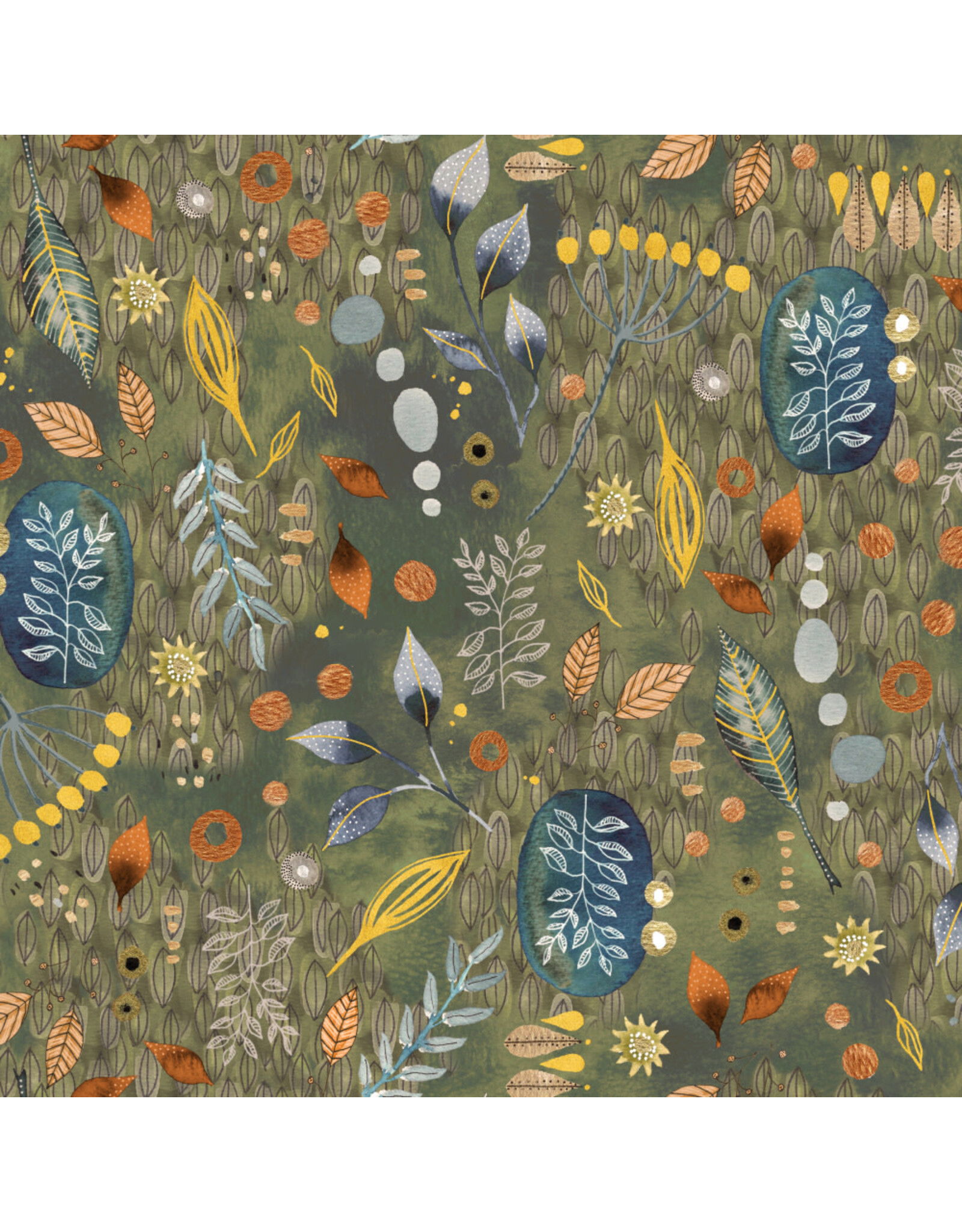 Essoldo Design Flora & Form, Forage in Labradorite, Fabric Half-Yards