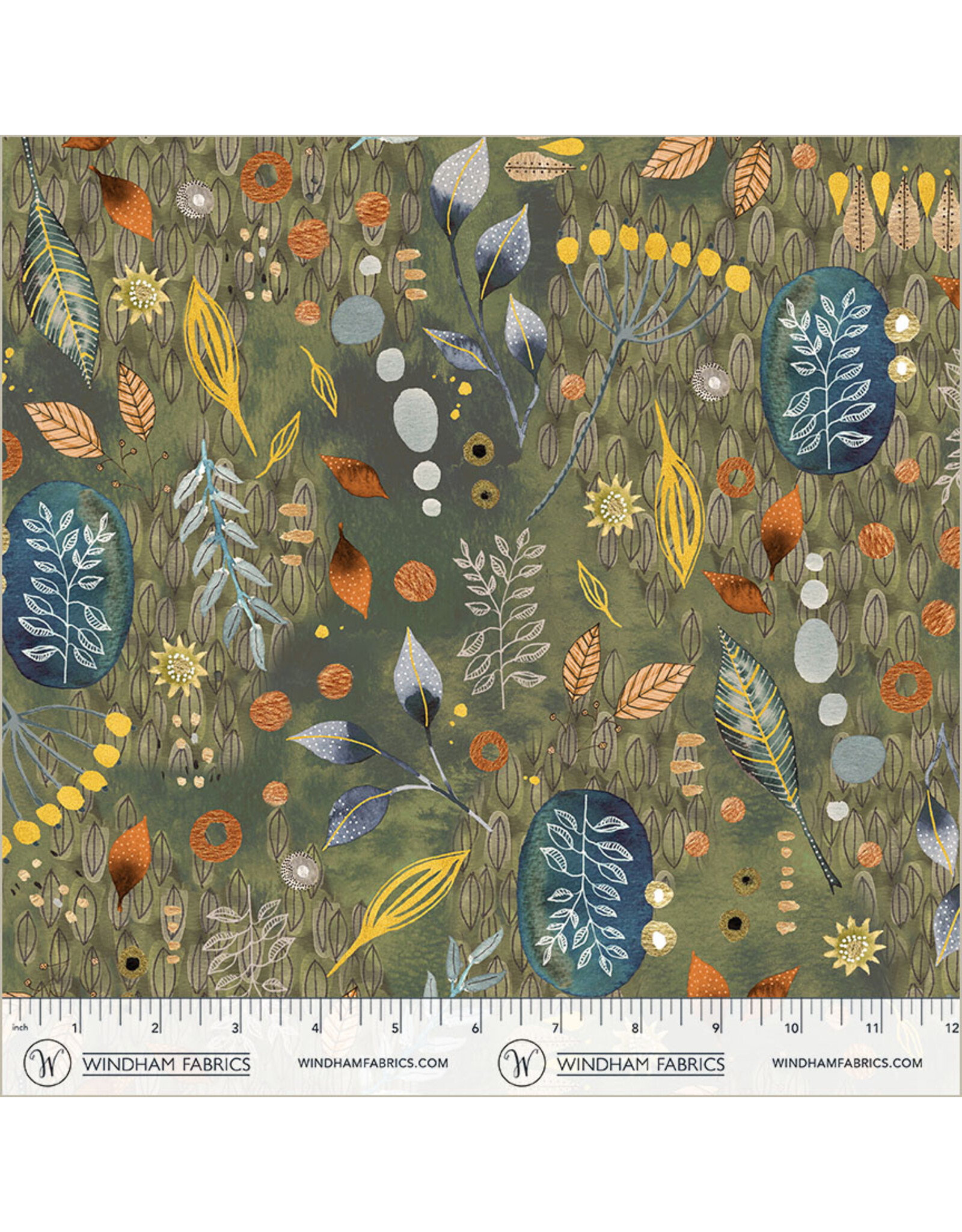 Essoldo Design Flora & Form, Forage in Labradorite, Fabric Half-Yards