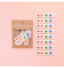 Sarah Hearts Rainbow Handmade - Woven Label Tags, Set of 8