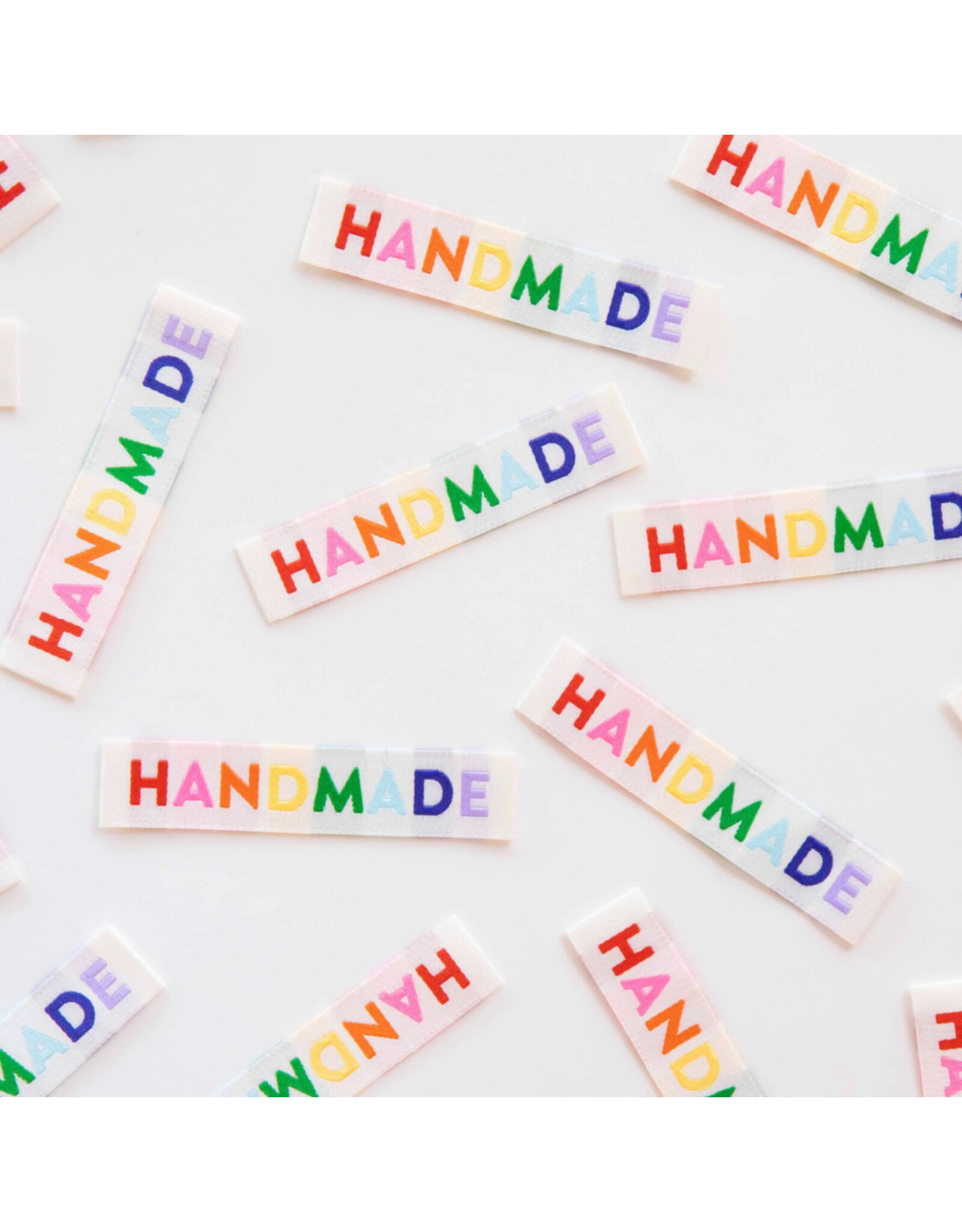 Sarah Hearts Rainbow Handmade - Woven Label Tags, Set of 8