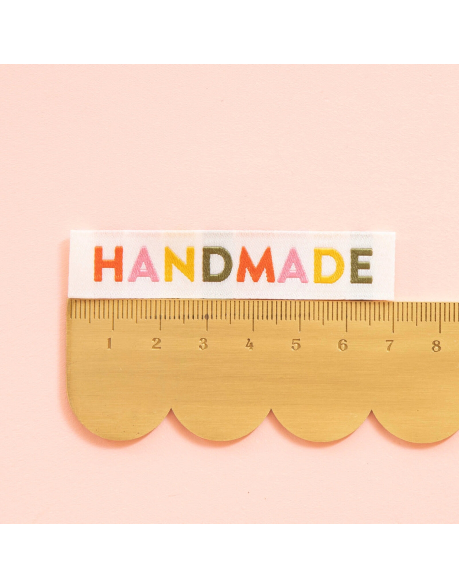 Sarah Hearts Muted Handmade - Woven Label Tags, Set of 8