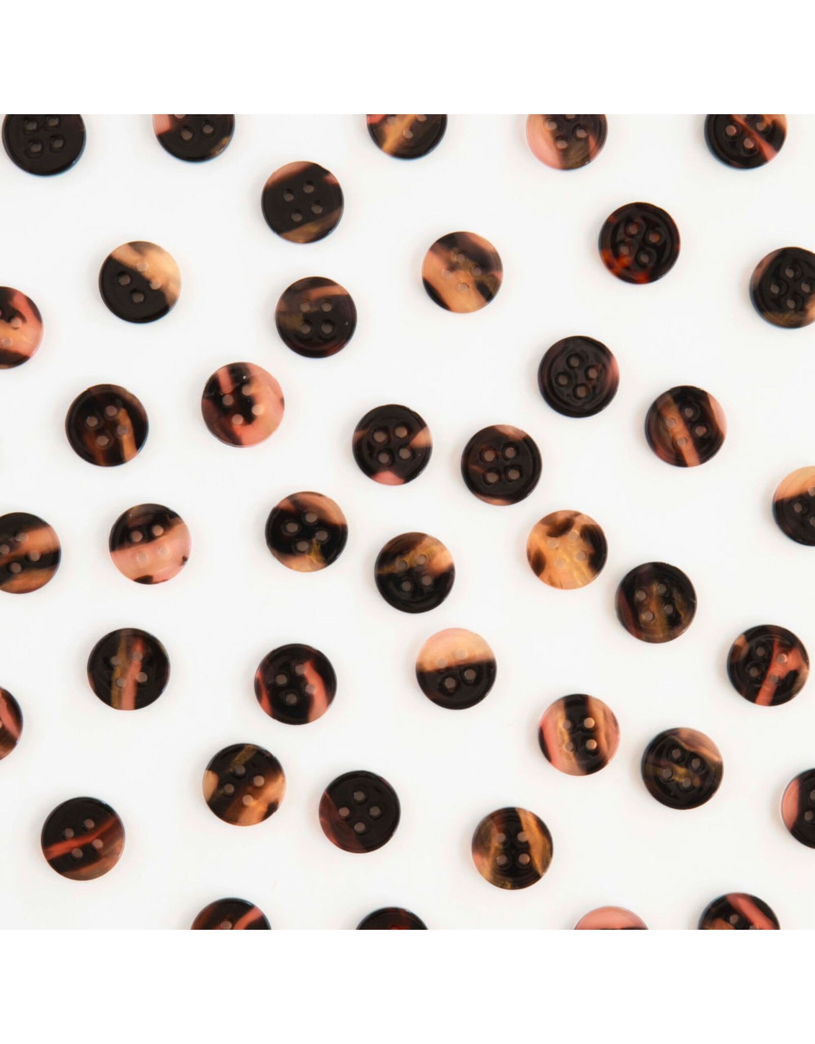 Sarah Hearts Buttons, Tortise Shell, Small 5/8""