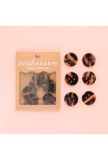 Sarah Hearts Buttons, Tortise Shell, Large 1""