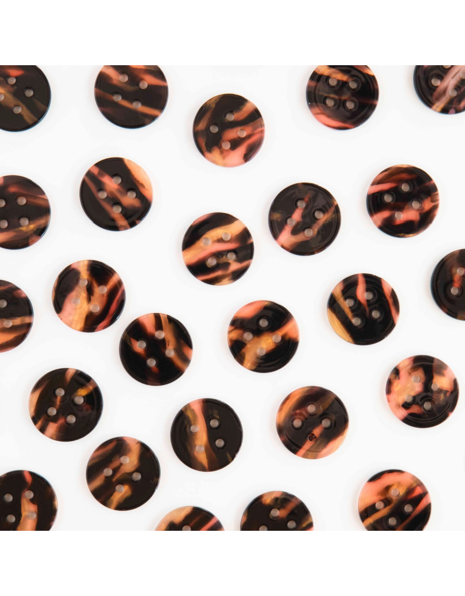 Sarah Hearts Buttons, Tortise Shell, Large 1""