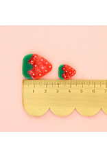 Sarah Hearts Buttons, Strawberry, Small 5/8""