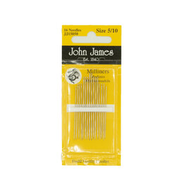 John James Straw - Milliners Needles, Assorted Sizes 5/10 - 16 ct.
