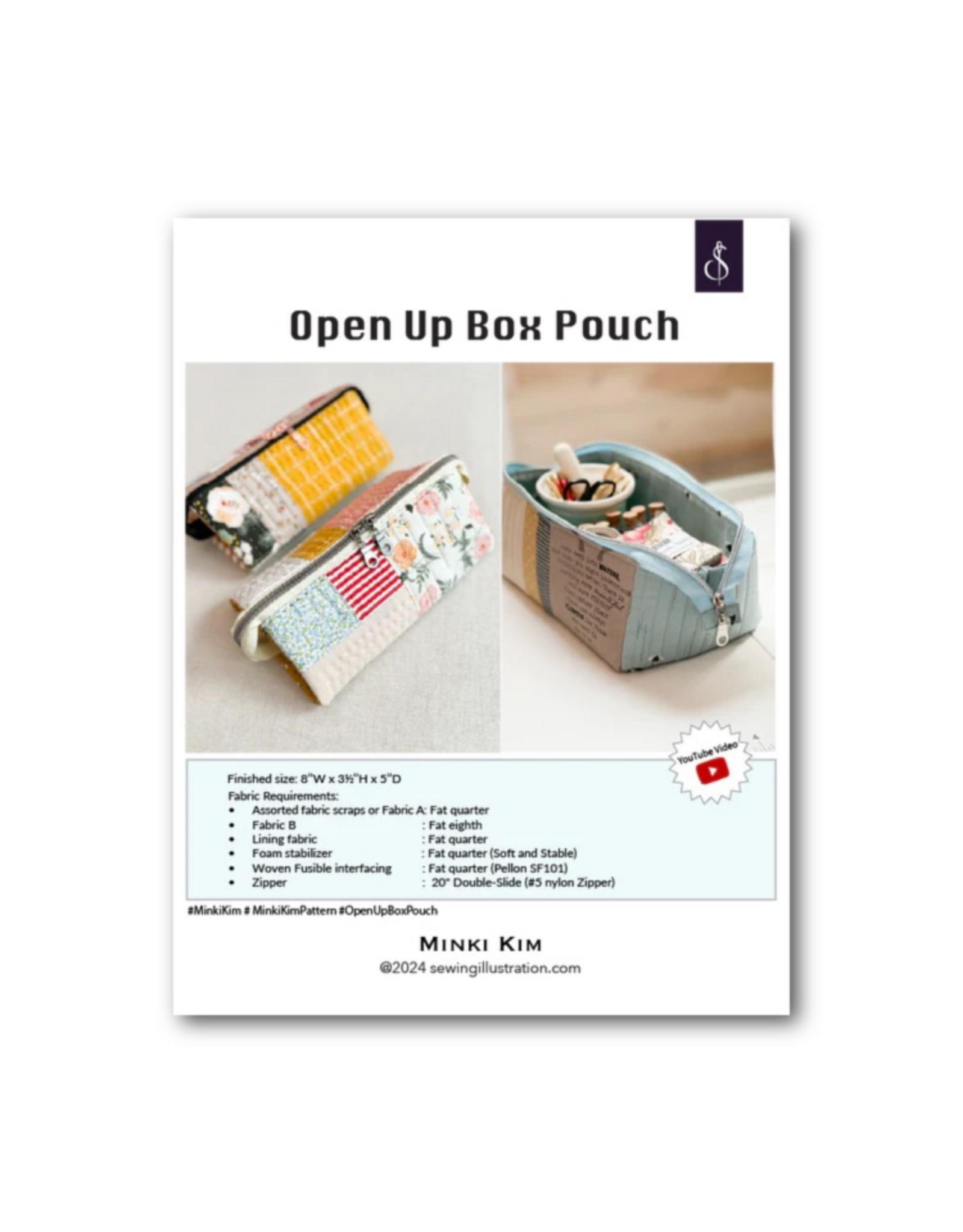 Minki Kim ON ORDER-Open Up Box Pouch Pattern