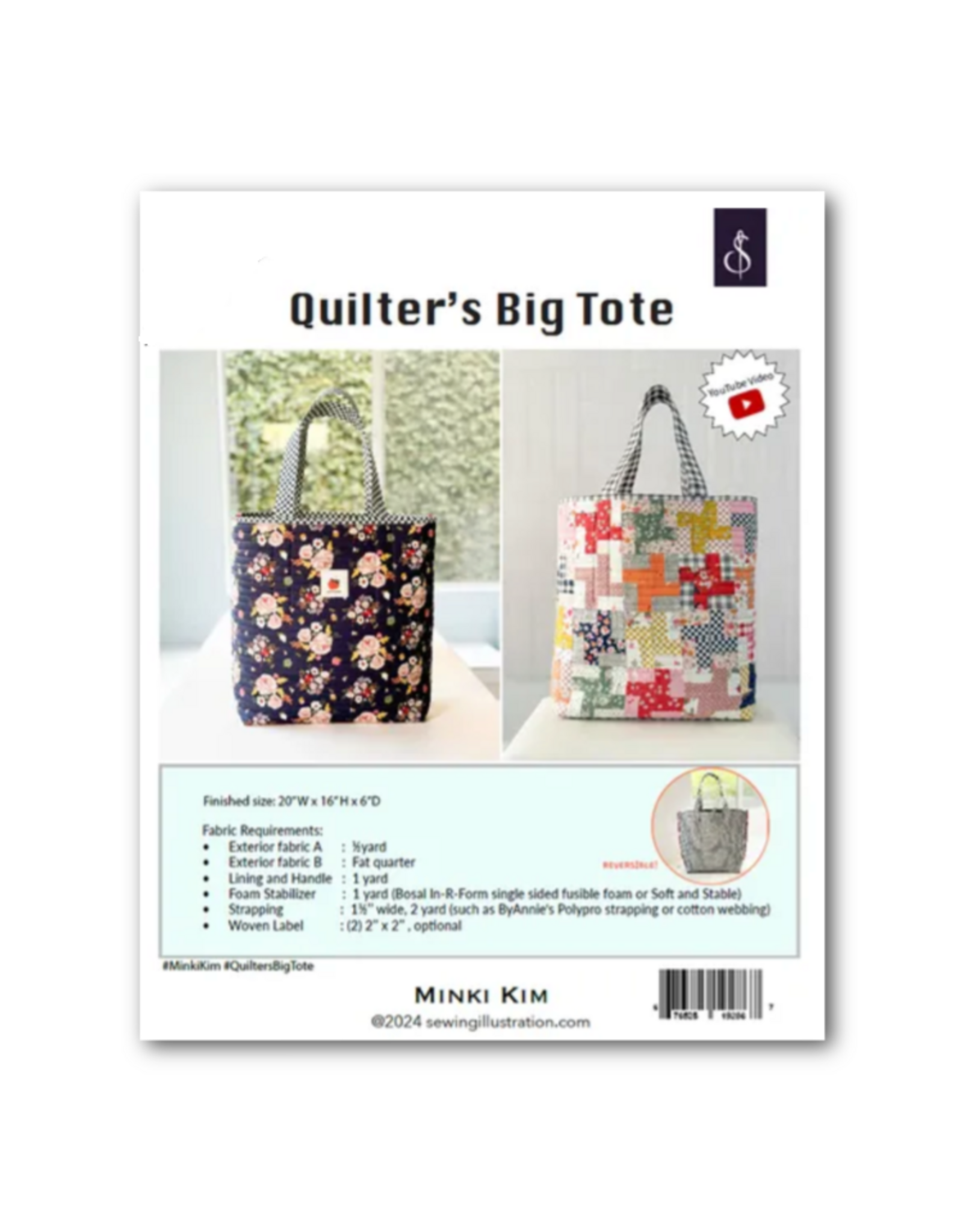 Minki Kim Quilter's Big Tote Pattern