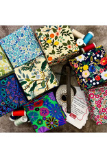 Picking Daisies Kit for Dinner Napkin Making - Your Choice of Fabric + Coordinating Thread to make 6 dinner napkins with mitered corners