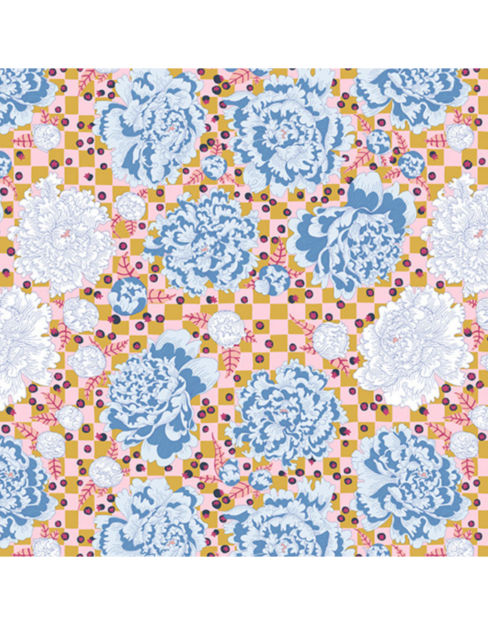 Penny Jeffries Blostma & Song, Berry Ballroom in Cerulean, Fabric Half-Yards