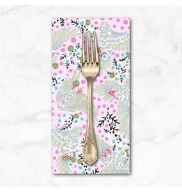 PD's Penny Jeffries Blostma & Song, Bird Candy in Rose, Dinner Napkin