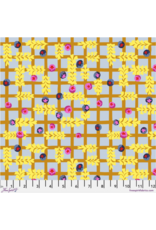 Penny Jeffries Blostma & Song, Blueberry Dancefloor in Mustard, Fabric Half-Yards