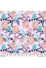 Penny Jeffries Blostma & Song, Budgie Breath in Turquoise, Fabric Half-Yards