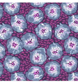 Penny Jeffries Blostma & Song, Flower Festival in Blue, Fabric Half-Yards