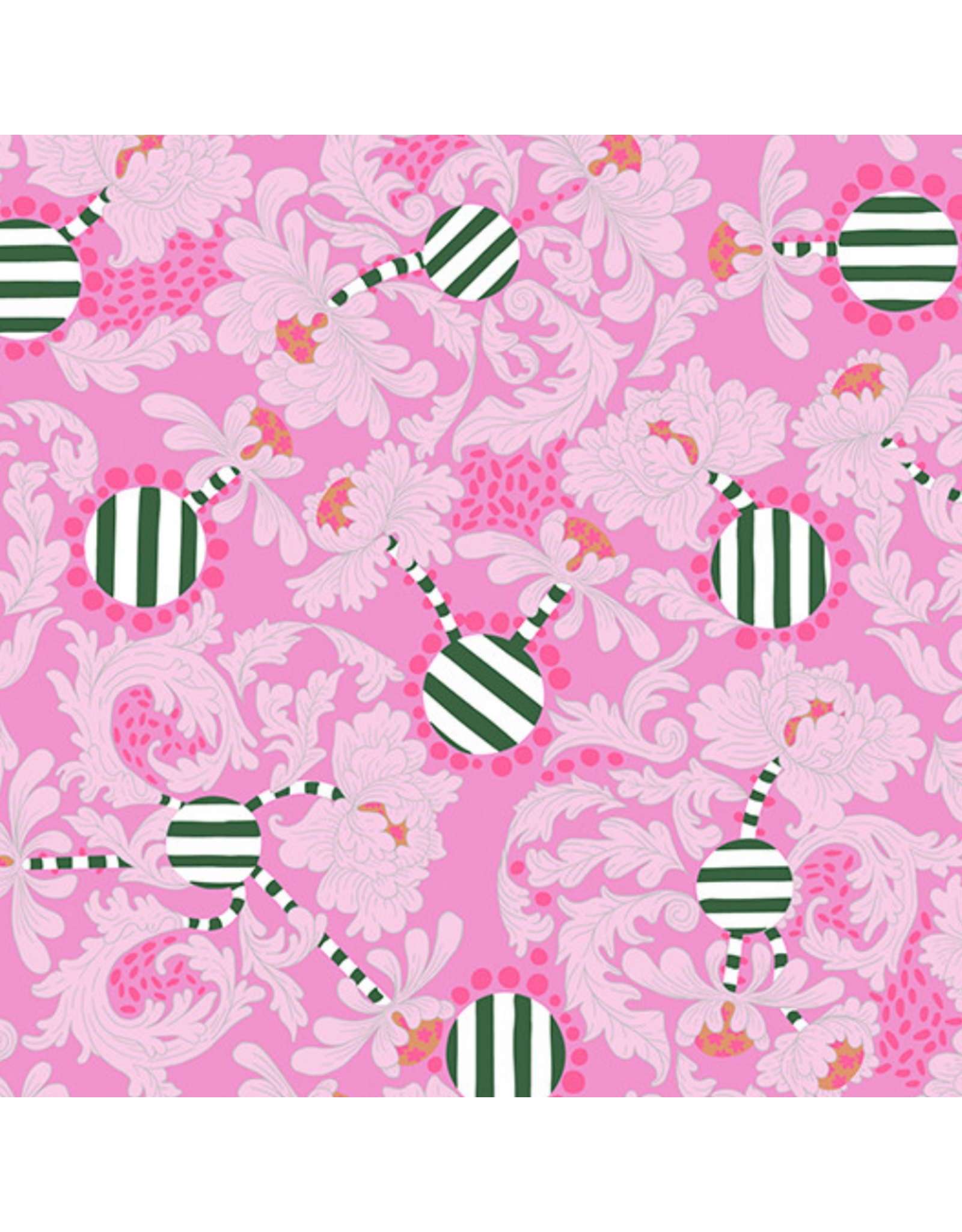 Penny Jeffries Blostma & Song, Flower Tango in Rose, Fabric Half-Yards