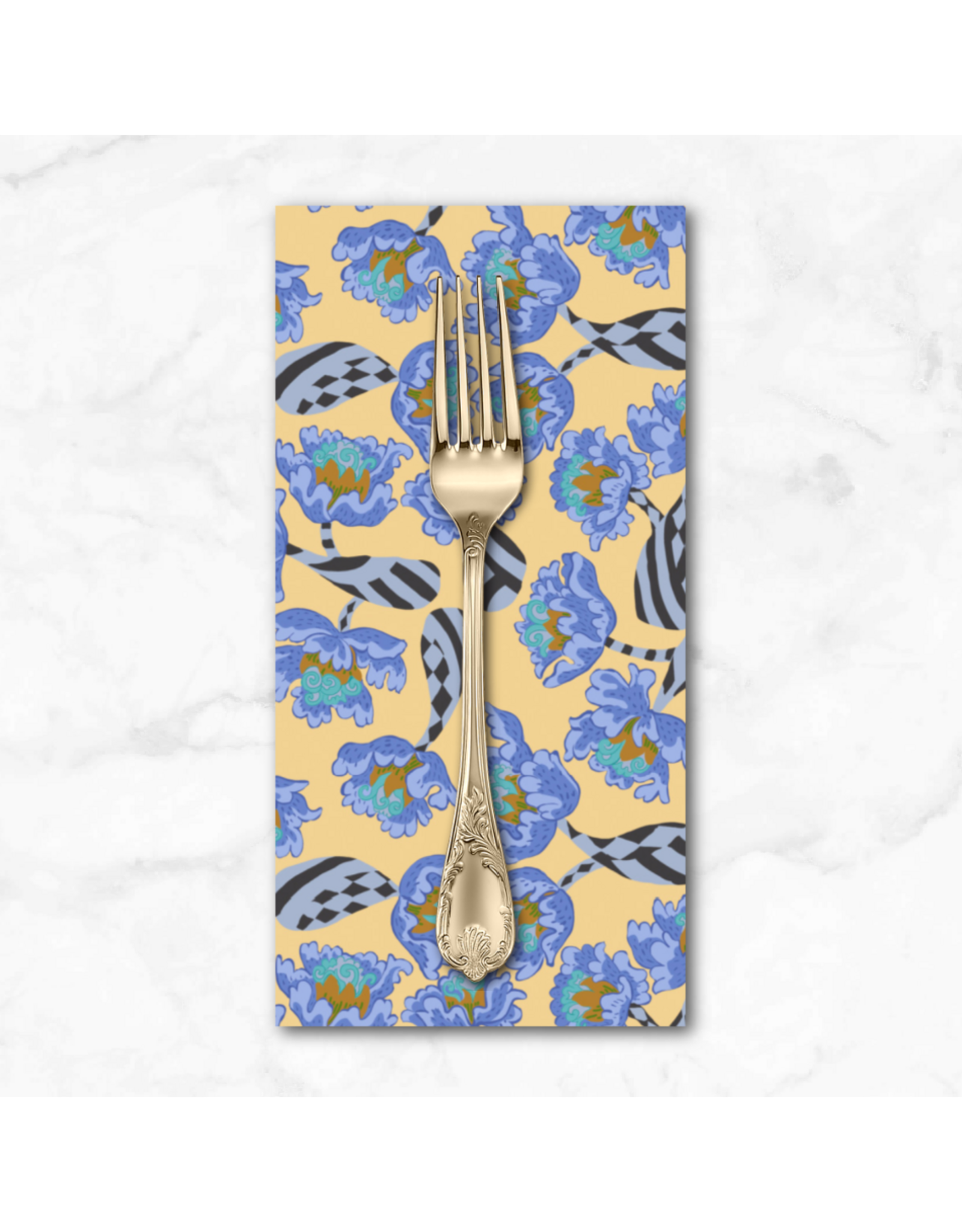 PD's Penny Jeffries Blostma & Song, Peony Bones in Lemon, Dinner Napkin