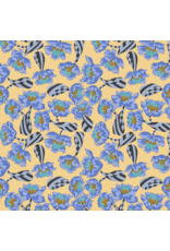 Penny Jeffries Blostma & Song, Peony Bones in Lemon, Fabric Half-Yards