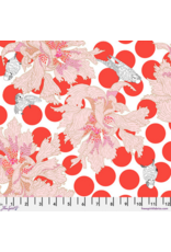 PD's Penny Jeffries Blostma & Song, Spotty Peony in Vermillion, Dinner Napkin