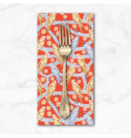 PD's Penny Jeffries Blostma & Song, Budgie Melody in Vermillion, Dinner Napkin