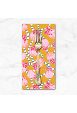 PD's Penny Jeffries Blostma & Song, Dancing Swirl in Mustard, Dinner Napkin