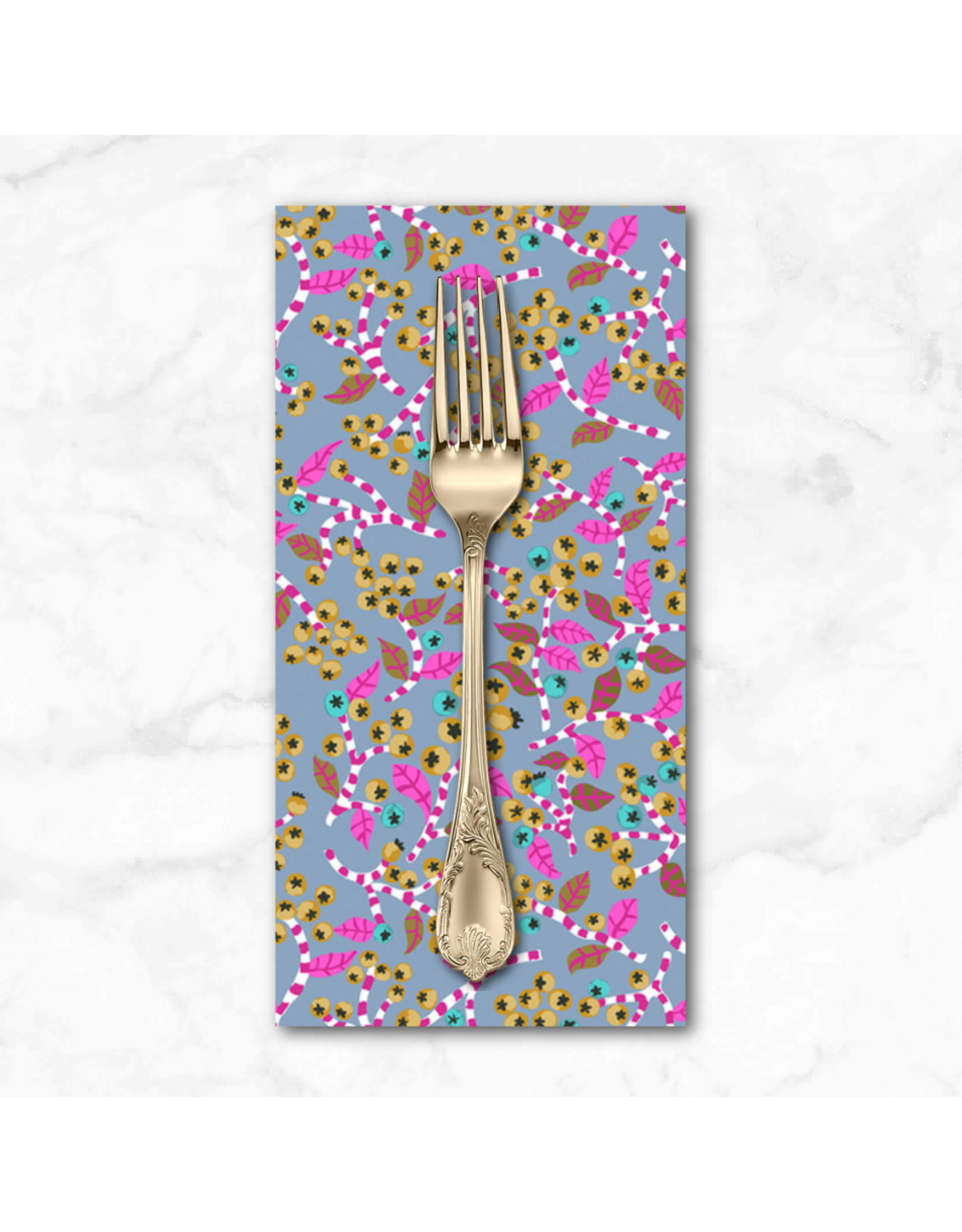 PD's Penny Jeffries Blostma & Song, Notes of Berry in Magenta, Dinner Napkin