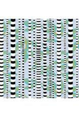 Penny Jeffries Blostma & Song, Stem Lemonade in Turquoise, Fabric Half-Yards