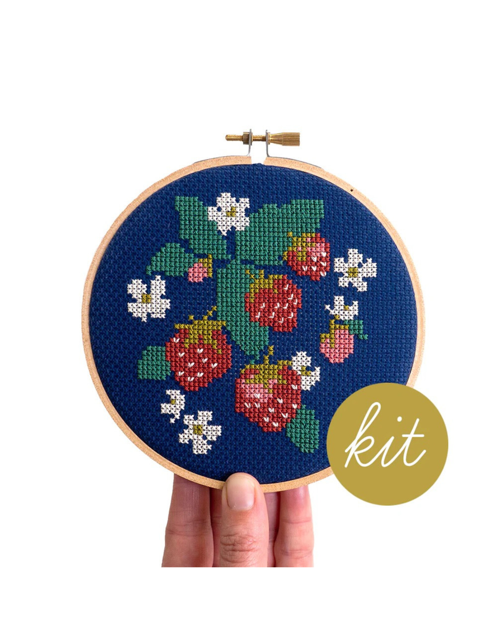 Junebug & Darlin Spread Like Strawberries Cross Stitch Kit