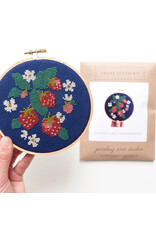 Junebug & Darlin Spread Like Strawberries Cross Stitch Kit