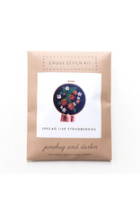 Junebug & Darlin Spread Like Strawberries Cross Stitch Kit