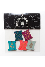 Junebug & Darlin Wooden Floss Bobbins, Set of 5