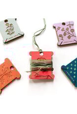 Junebug & Darlin Wooden Floss Bobbins, Set of 5