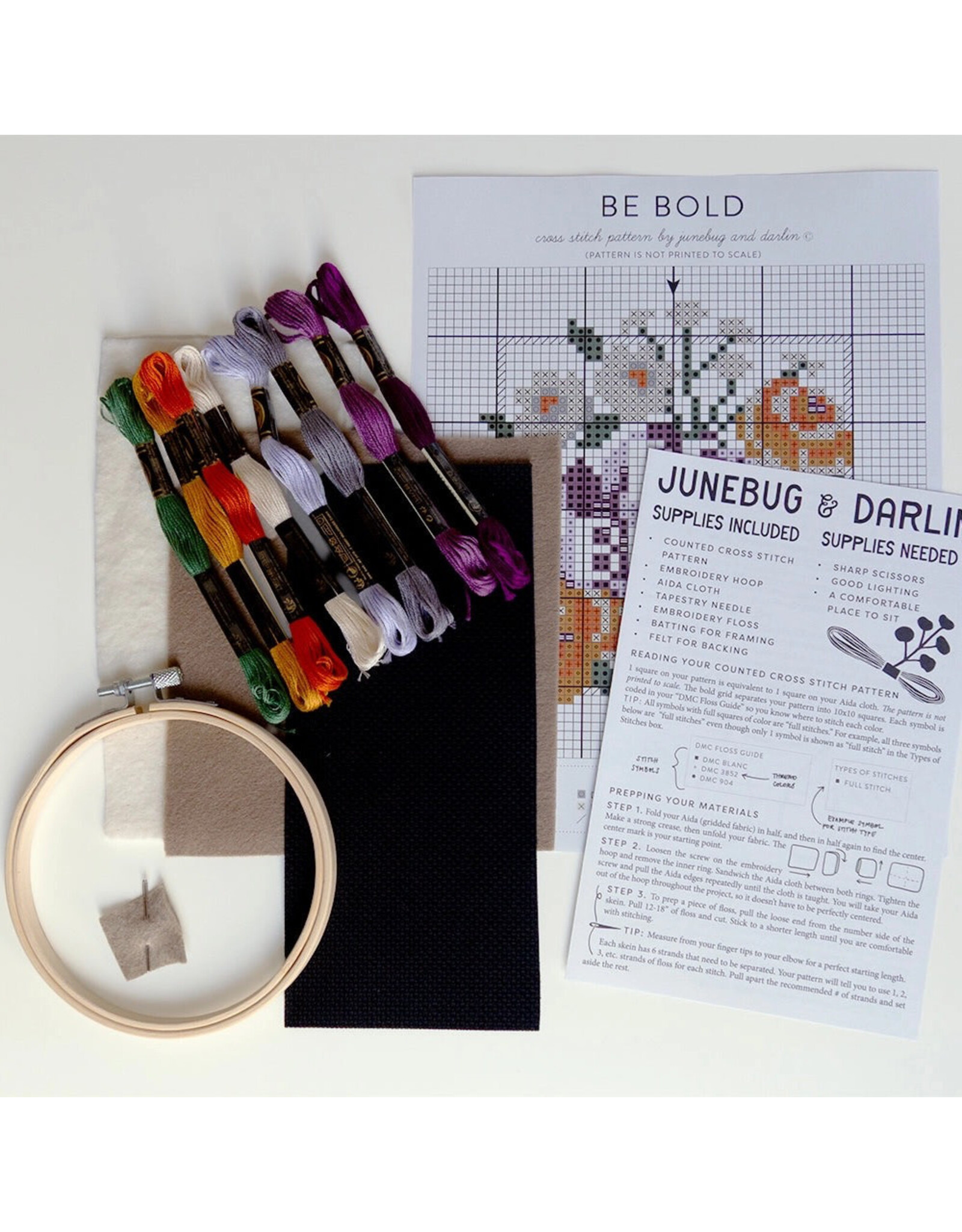Junebug & Darlin Be Bold Cross Stitch Kit