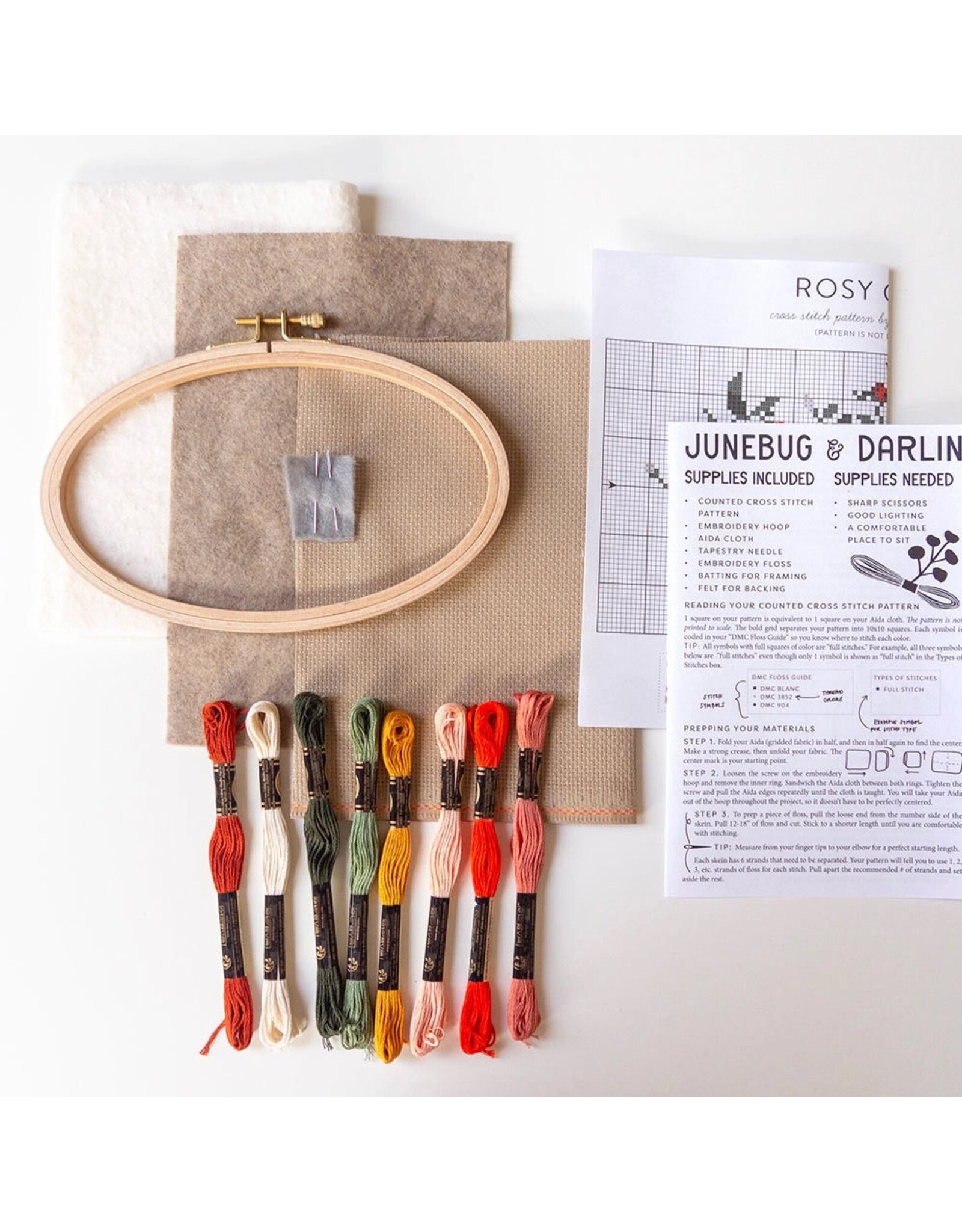 Junebug & Darlin Rosy Chaos Cross Stitch Kit