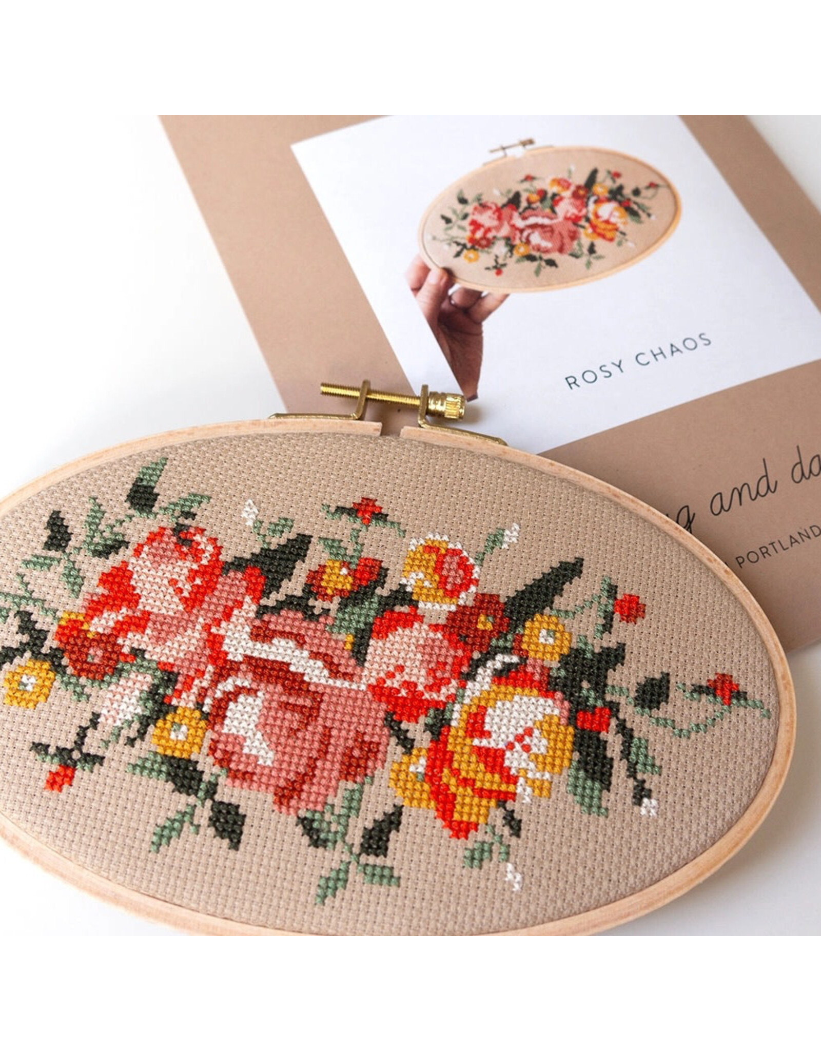Junebug & Darlin Rosy Chaos Cross Stitch Kit
